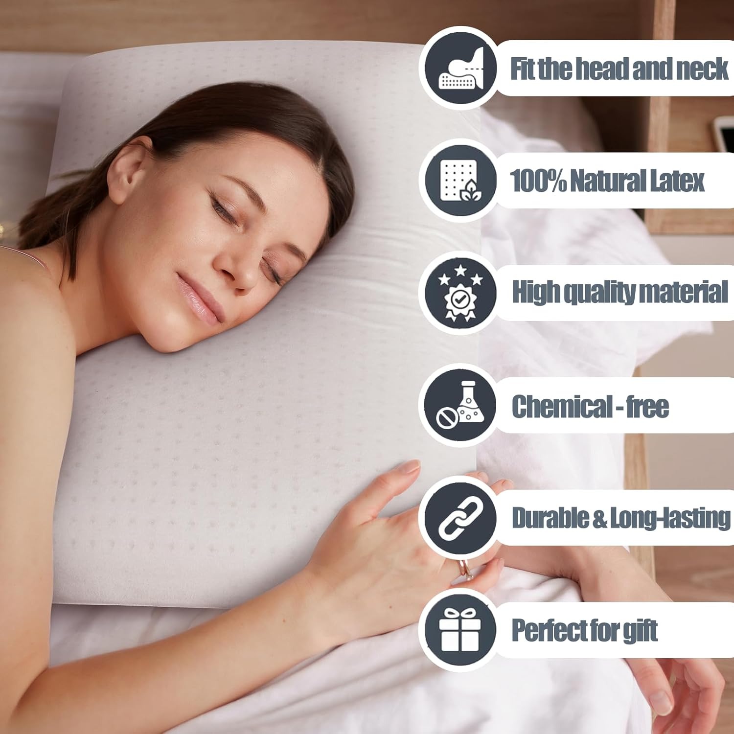 Natural Dunlop Latex Pillow Queen Size — image 4